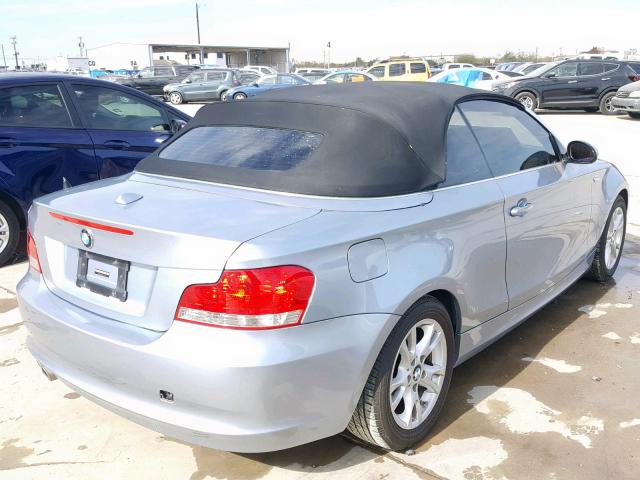 WBAUL73588VJ74757 - 2008 BMW 128 I BLUE photo 4