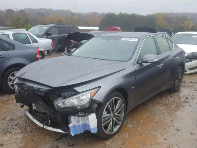 JN1BV7AR1FM396105 - 2015 INFINITI Q50 BASE GRAY photo 2