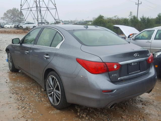 JN1BV7AR1FM396105 - 2015 INFINITI Q50 BASE GRAY photo 3