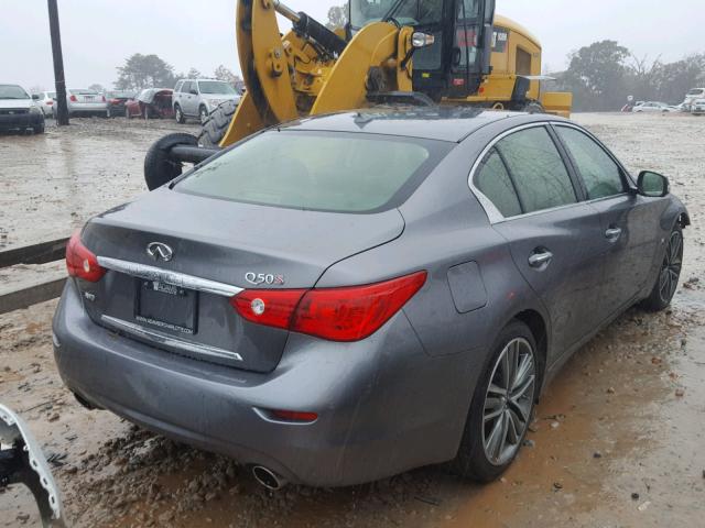 JN1BV7AR1FM396105 - 2015 INFINITI Q50 BASE GRAY photo 4