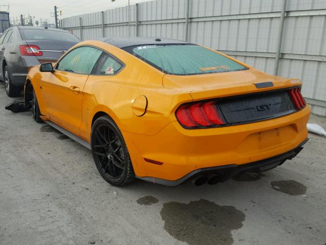 1FA6P8CF7J5138195 - 2018 FORD MUSTANG GT YELLOW photo 3