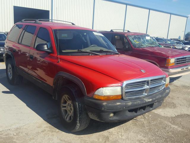 1B4HR48N22F201962 - 2002 DODGE DURANGO SL RED photo 1