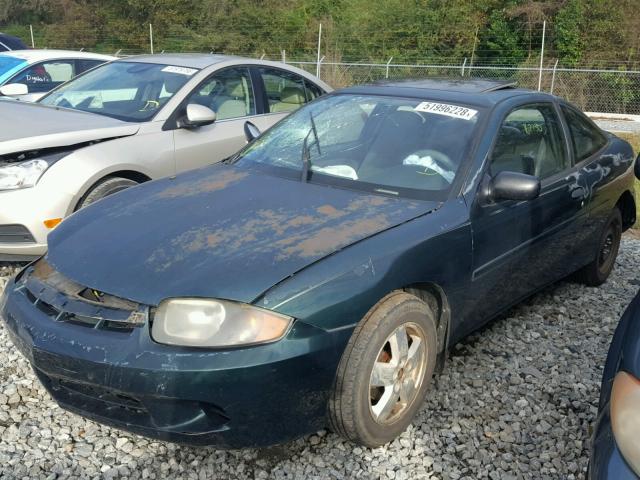 1G1JF12F447119587 - 2004 CHEVROLET CAVALIER L GREEN photo 2