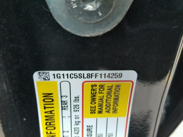 1G11C5SL8FF114259 - 2015 CHEVROLET MALIBU 1LT ნაცრისფერი ფოტო 10