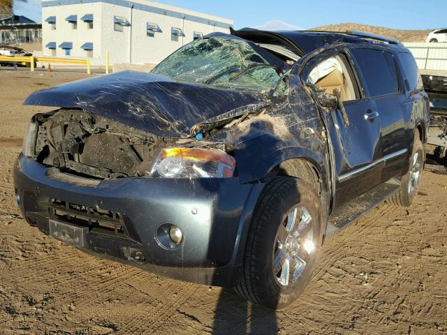 5N1BA0ND8EN612034 - 2014 NISSAN ARMADA SV BLUE photo 2