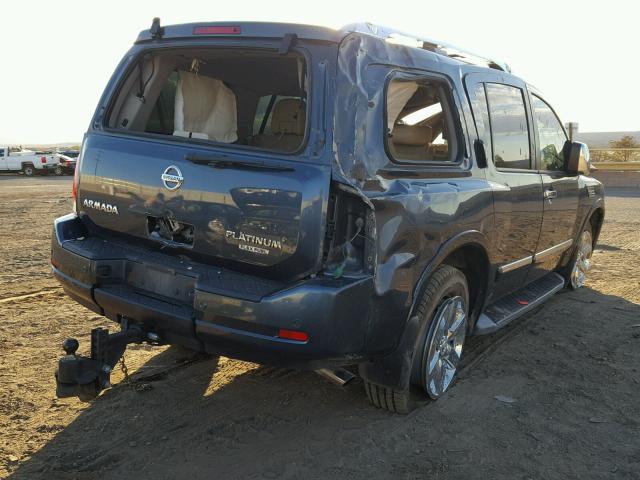 5N1BA0ND8EN612034 - 2014 NISSAN ARMADA SV BLUE photo 4