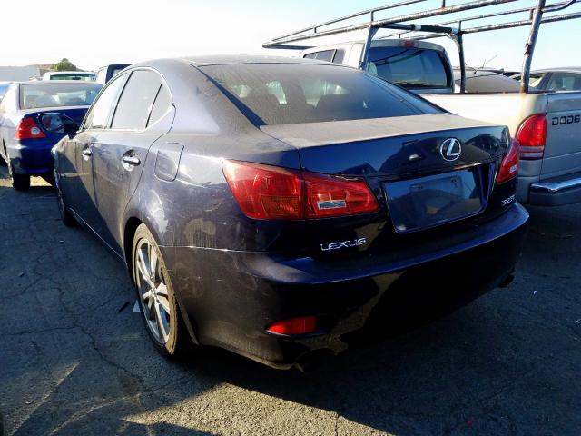 JTHBK262465014209 - 2006 LEXUS IS 250 BLUE photo 3