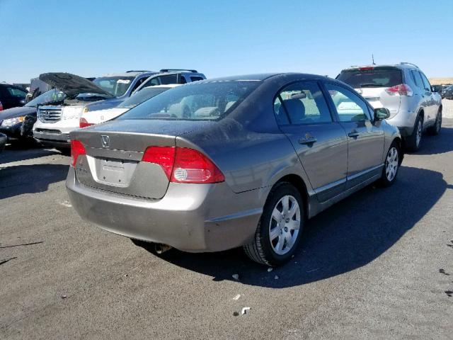 2HGFA16558H315868 - 2008 HONDA CIVIC LX GRAY photo 4