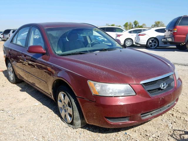 5NPET46C88H342901 - 2008 HYUNDAI SONATA GLS MAROON photo 1