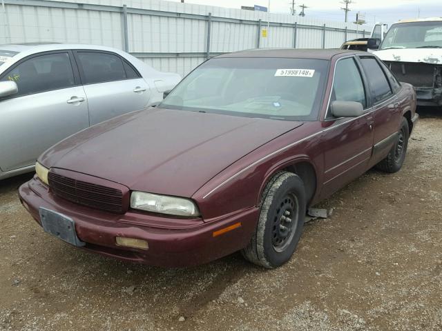 2G4WB52M2T1498479 - 1996 BUICK REGAL CUST MAROON photo 2