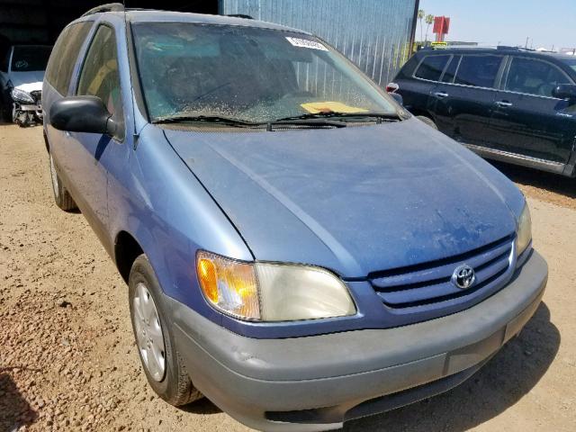 4T3ZF19C23U533363 - 2003 TOYOTA SIENNA BLUE photo 1