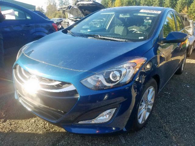 KMHD35LH2EU181928 - 2014 HYUNDAI ELANTRA GT BLUE photo 2