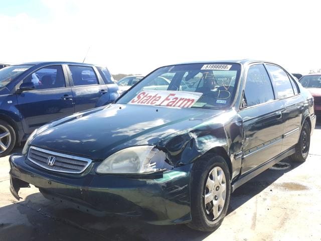 2HGEJ6613XH514633 - 1999 HONDA CIVIC BASE Yaşıl foto 2