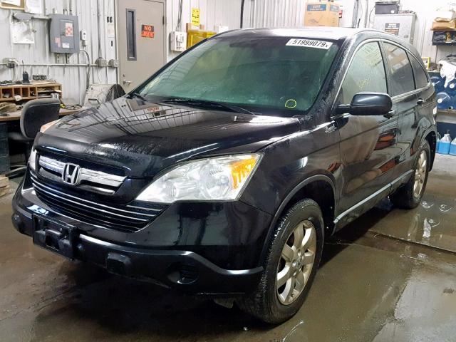 JHLRE48768C074876 - 2008 HONDA CR-V EXL BLACK photo 2