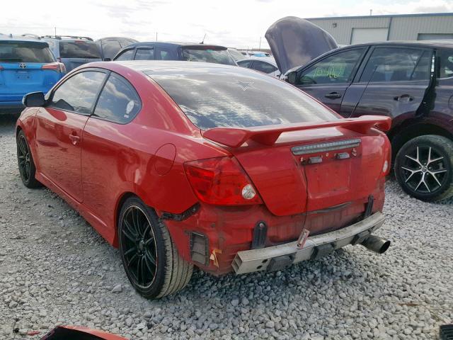 JTKDE177850059292 - 2005 TOYOTA SCION TC წითელი ფოტო 3