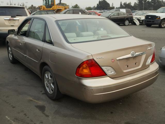 4T1BF28B2YU032148 - 2000 TOYOTA AVALON XL TAN photo 3