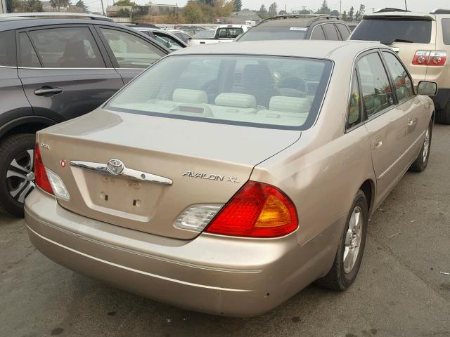 4T1BF28B2YU032148 - 2000 TOYOTA AVALON XL TAN photo 4