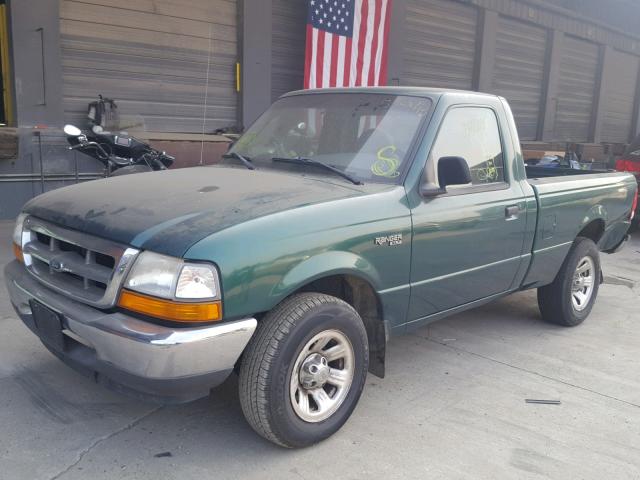 1FTYR10V9YPC17396 - 2000 FORD RANGER GREEN photo 2