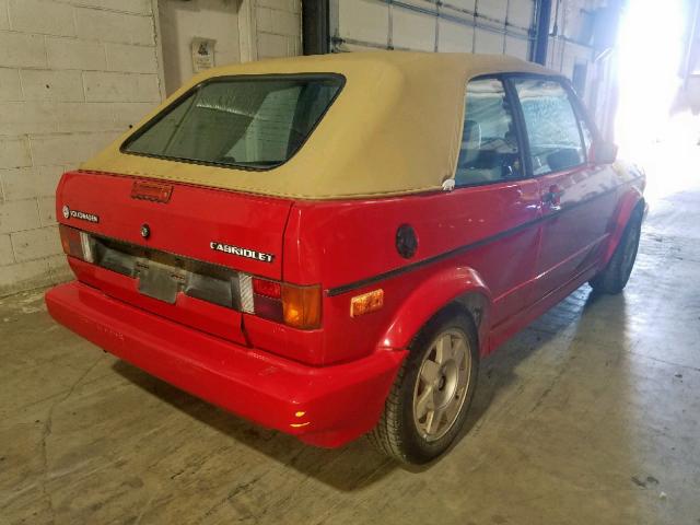 WVWCB5154LK016001 - 1990 VOLKSWAGEN CABRIOLET RED photo 4