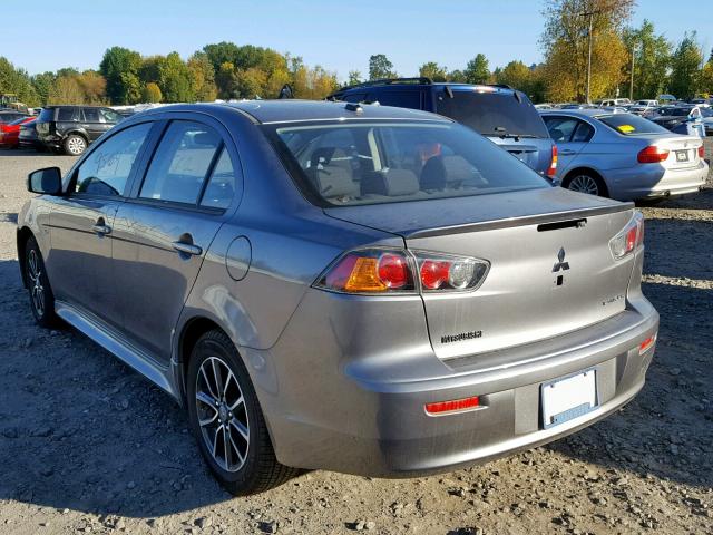 JA32U2FU0HU014986 - 2017 MITSUBISHI LANCER ES GRAY photo 3