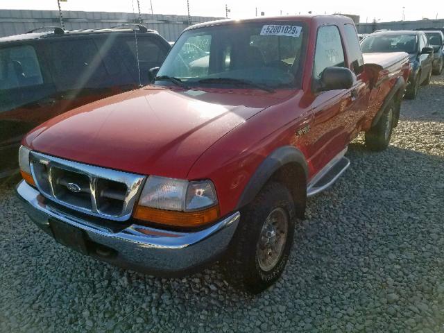 1FTZR15X9XPB80699 - 1999 FORD RANGER SUP RED photo 2