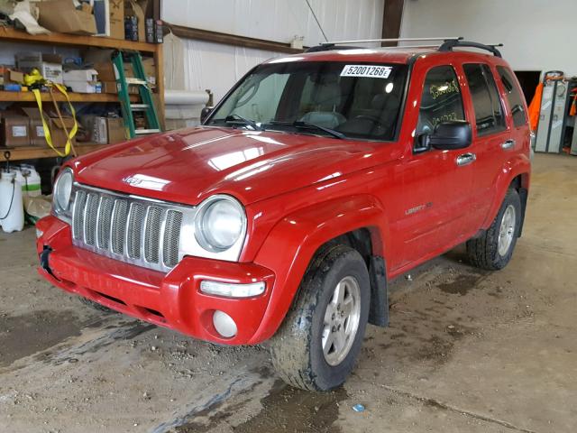 1J4GL58KX3W712116 - 2003 JEEP LIBERTY LI RED photo 2