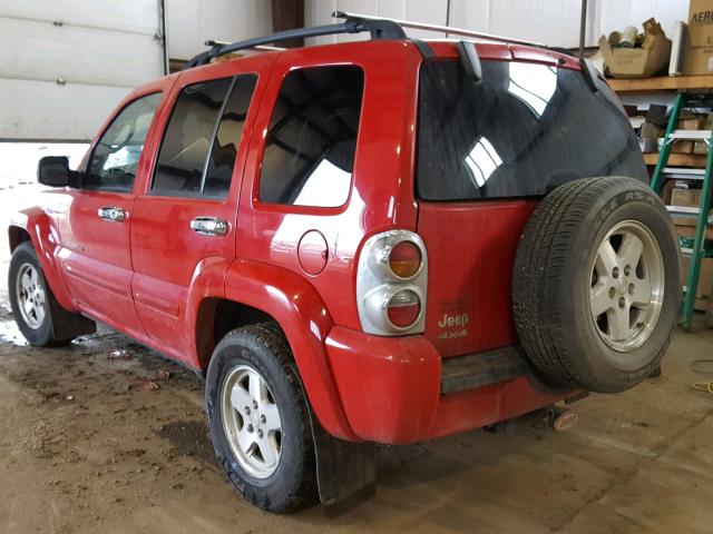 1J4GL58KX3W712116 - 2003 JEEP LIBERTY LI RED photo 3