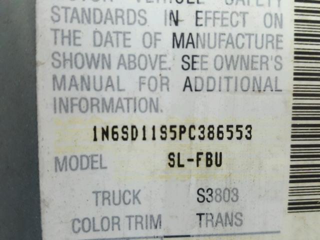 1N6SD11S5PC386553 - 1993 NISSAN TRUCK SHOR GRAY photo 10