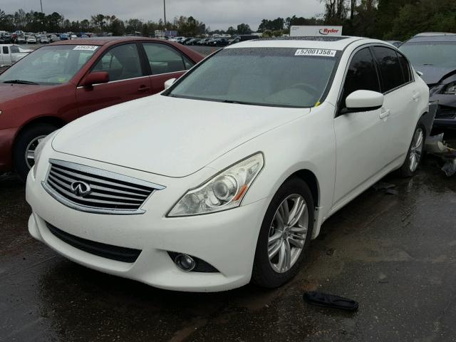 JN1DV6AP5CM700677 - 2012 INFINITI G25 BASE WHITE photo 2