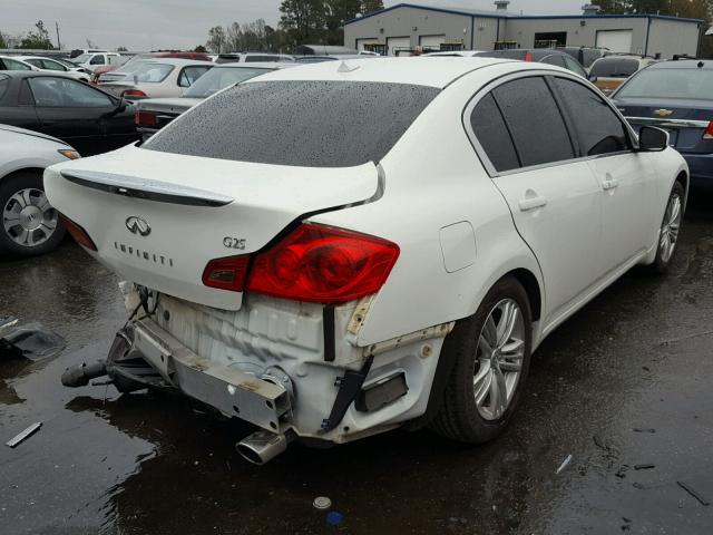 JN1DV6AP5CM700677 - 2012 INFINITI G25 BASE WHITE photo 4