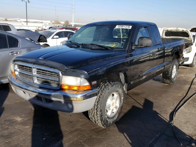 1B7GG23Y2VS145835 - 1997 DODGE DAKOTA BLACK photo 2