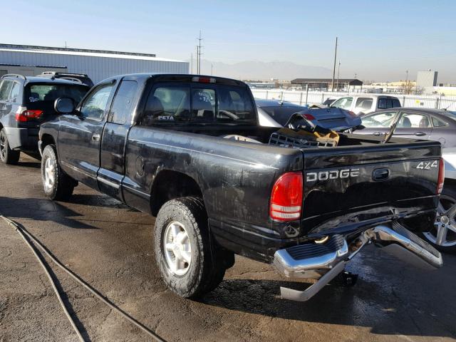 1B7GG23Y2VS145835 - 1997 DODGE DAKOTA BLACK photo 3