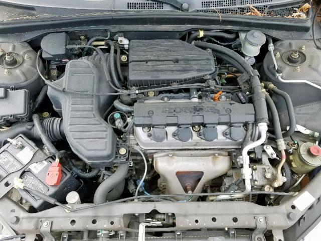 2HGES16695H540498 - 2005 HONDA CIVIC LX GRAY photo 7