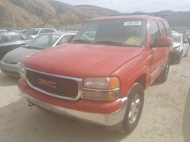 1GKEK13T21J177970 - 2001 GMC YUKON RED photo 2