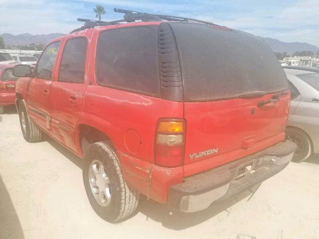 1GKEK13T21J177970 - 2001 GMC YUKON RED photo 3