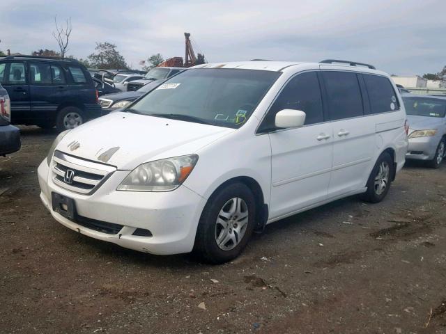 5FNRL38407B409084 - 2007 HONDA ODYSSEY EX WHITE photo 2