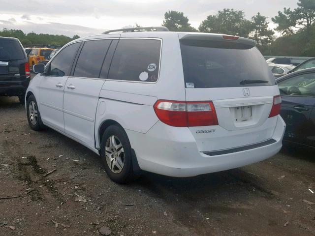 5FNRL38407B409084 - 2007 HONDA ODYSSEY EX WHITE photo 3