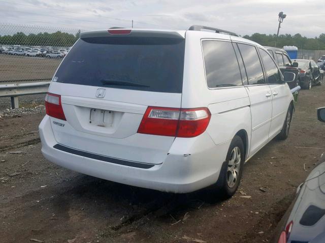 5FNRL38407B409084 - 2007 HONDA ODYSSEY EX WHITE photo 4