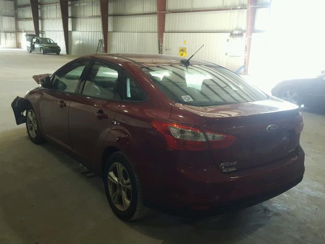 1FADP3F2XDL104500 - 2013 FORD FOCUS SE RED photo 3