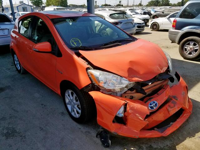 JTDKDTB32C1016382 - 2012 TOYOTA PRIUS C ORANGE photo 1