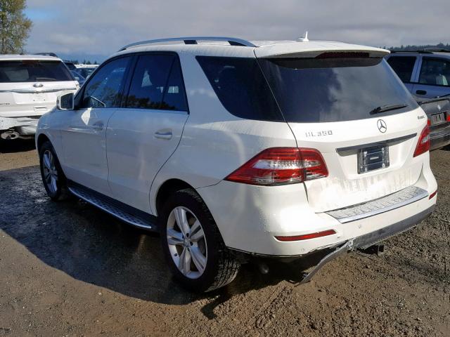 4JGDA5HB8DA107732 - 2013 MERCEDES-BENZ ML 350 4MA WHITE photo 3