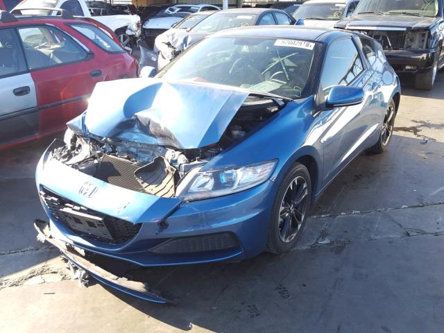 JHMZF1D49ES002025 - 2014 HONDA CR-Z BLUE photo 2