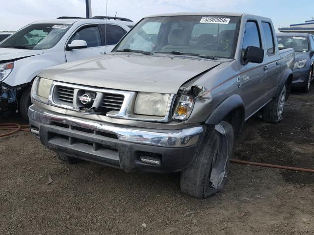 1N6ED27T4YC376522 - 2000 NISSAN FRONTIER C GRAY photo 2