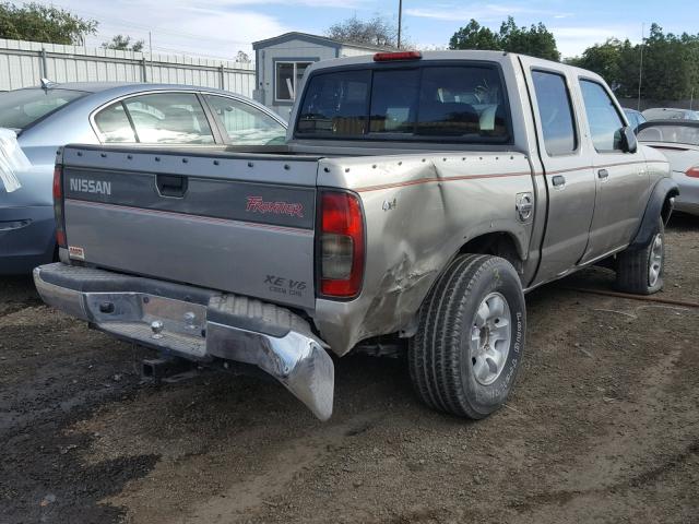 1N6ED27T4YC376522 - 2000 NISSAN FRONTIER C GRAY photo 4