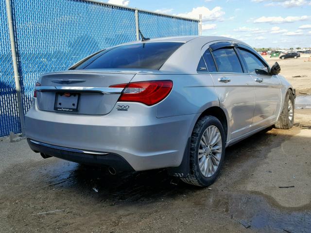 1C3BC2FG9BN571402 - 2011 CHRYSLER 200 LIMITE SILVER photo 4