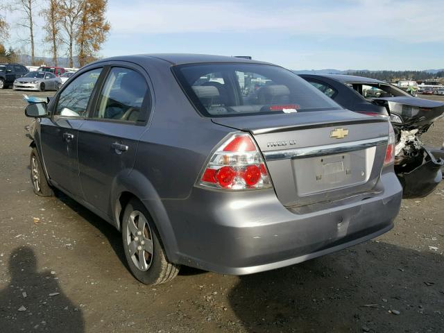 KL1TD5DE1AB116891 - 2010 CHEVROLET AVEO LS GRAY photo 3