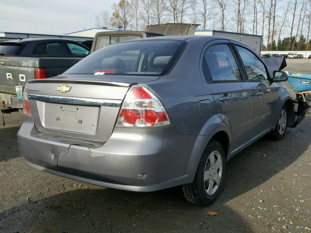 KL1TD5DE1AB116891 - 2010 CHEVROLET AVEO LS GRAY photo 4