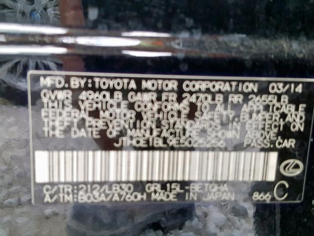 JTHCE1BL9E5025256 - 2014 LEXUS GS 350 BLACK photo 10