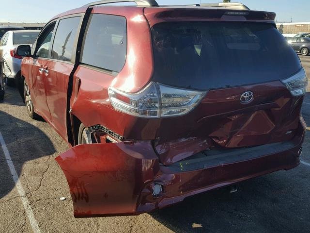 5TDXK3DC6DS393813 - 2013 TOYOTA SIENNA SPO BURGUNDY photo 3