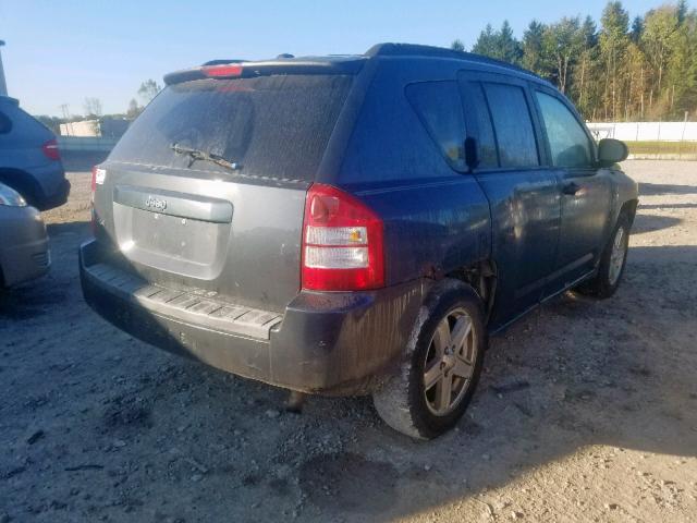 1J8FF47W47D261086 - 2007 JEEP COMPASS BLUE photo 4